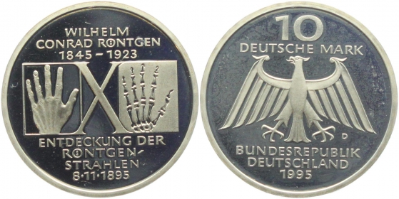 BRD - J 461 - 1995 D - Wilhelm Carl Röntgen - 10 Mark - PP