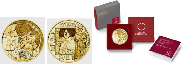 Österreich - 2016 - Gustav Klimt - Der Kuss - 50 Euro - PP