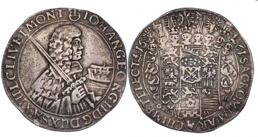 Sachsen - 1661 CR - Johann Georg II. (1656-1680) - Reichstaler - ss RF