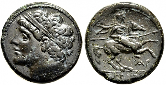 Griechenland - Syrakus -275-215 BC - Hierion II. (275-215 v.Chr) - Bronze - f.vz