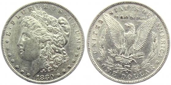 USA - 1880 O - Morgan Dollar - New Orleans - 1 Dollar - vz