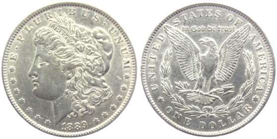 USA - 1889 - Morgan Dollar - Philadelphia - 1 Dollar - vz