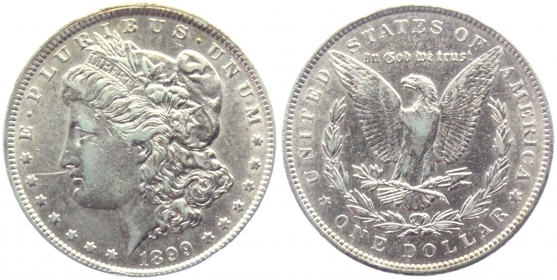 USA - 1899 - Morgan Dollar - Philadelphia - 1 Dollar - f.vz