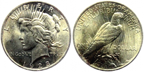 USA - 1923 - Peace Dollar - Philadelphia - 1 Dollar - vz