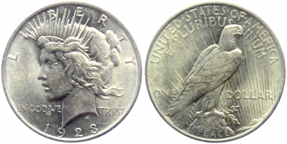 USA - 1923 - Peace Dollar - Philadelphia - 1 Dollar - vz