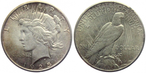 USA - 1925 - Peace Dollar - Philadelphia - 1 Dollar - vz