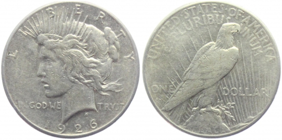 USA - 1926 S - Peace Dollar - San Francisco - 1 Dollar - ss-vz