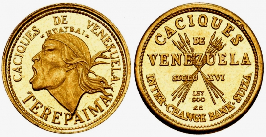 Venezuela - ohne Jahr / 1962 - Kopf von Häuptling Terepaima - 5 Bolivares - f.st