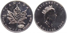 Kanada - 2000 - Maple Leaf - Privy Feuerwerk - 1 Unze - 5 Dollars - unc.