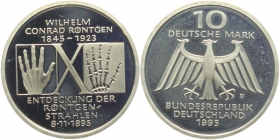 BRD - J 461 - 1995 D - Wilhelm Carl Röntgen - 10 Mark - bankfrisch