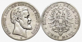 Reuss, ältere Linie - J 116 - 1877 B - Heinrich XXII. (1867-1902) - 2 Mark - f.ss