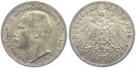 Hessen - J 76 - 1910 A - Ernst Ludwig (1892-1918) - 3 Mark - vz-st