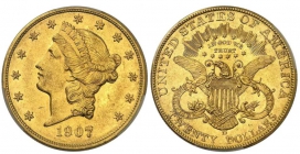 USA - 1907 D - Liberty head - 20 Dollars vz-st im Slab