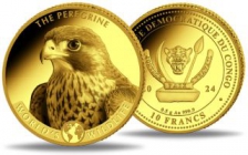 Kongo - 2024 - Wanderfalke - Vogel -10 Francs - st