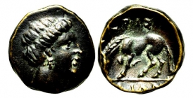 Griechenland - Thessalien - Larissa - 4.-3. Jh. BC - Kopf der Nymphe Larissa - Bronze / Chalkous - vz