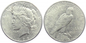 USA - 1922 S - Peace Dollar - San Francisco - 1 Dollar - vz