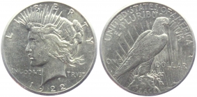 USA - 1922 S - Peace Dollar - San Francisco - 1 Dollar - ss-vz