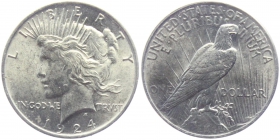 USA - 1924 - Peace Dollar - Philadelphia - 1 Dollar - f.st