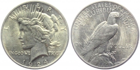 USA - 1924 - Peace Dollar - Philadelphia - 1 Dollar - vz