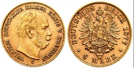 Preussen - J 244 - 1877 A - Wilhelm I. (1861-1888) - 5 Mark - ss-vz