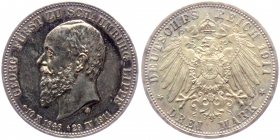 Schaumburg-Lippe - J 166 - 1911 A - Georg I. (1893-1911) - Auf seinen Tod - 3 Mark - f.st